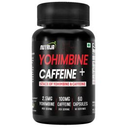 Buy Yohimbine Plus Caffeine Capsules – Strength & Potent fat Loss Supplement in India 